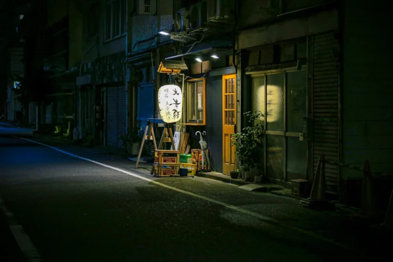 japanese storefront with paper lantern